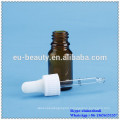 0.5oz glass essential oil bottle with white bulb dropper